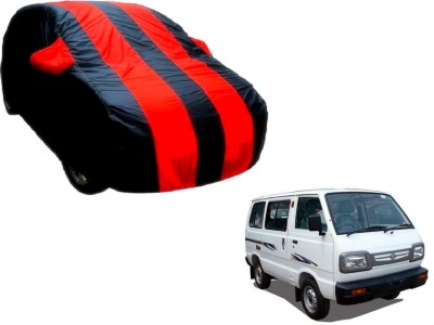 Flipkart SmartBuy Car Cover For Maruti Suzuki Omni (With Mirror Pockets)(Black, Red)