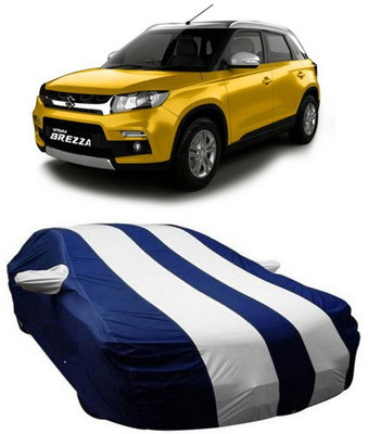HDSERVICES Car Cover For Maruti Suzuki Vitara Brezza (With Mirror Pockets)(White)