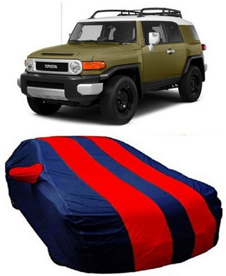 TheProtect Car Cover For Toyota Cruiser (With Mirror Pockets)(Red, Blue)