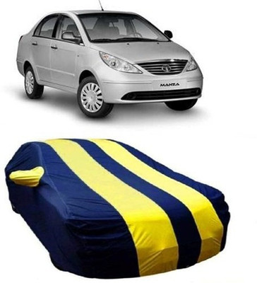 SnehaSales Car Cover For Tata Manza (With Mirror Pockets)(Yellow)