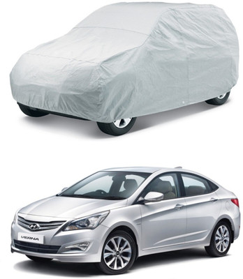 HMS Car Cover For Hyundai Fluidic Verna (Without Mirror Pockets)(Silver, For 2015, 2016, 2017, 2018 Models)