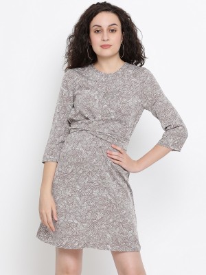 OXOLLOXO Women A-line Grey Dress