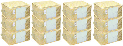 KUBER INDUSTRIES Flower Underbed Storage Bag Set of 12 Pc CTKNEW235 CTKNEW0235(Yellow)