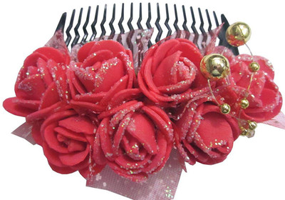 Unique Indian Crafts Comb pin for hairs with multicolours (Sku-UIC-FA-CP-111) Back Pin(Multicolor)
