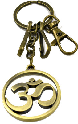 faynci Om symbol Decorative Antique Golden Hook Key Chain Gifting for Key Chain