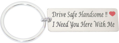 Aura Drive Safe Handsome Engraved Key Ring For Husband Men Boy Friend Key Chain