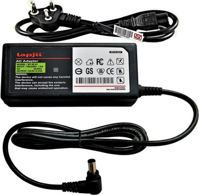 LAPJII Charger Compatible for SONY VAIO VGP AC19V49 Laptops of 19.5V,3.33A,Watts 65 W Adapter(Power Cord Included)