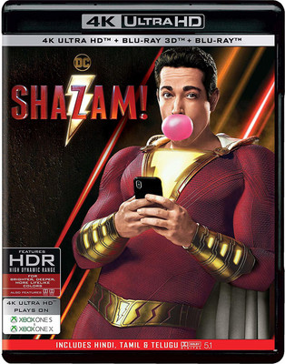 Shazam! (4K UHD + Blu-ray 3D + Blu-ray) (3-Disc)(4K(UHD) Blu-ray English)