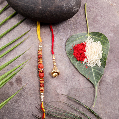 PDR Poonam Designer Rakhi Rakhi Set(Bhaiya-Rakhi, Roli, Bhabi-Rakhi, Chawal)