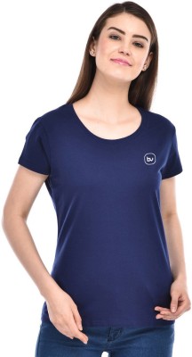 Bazarville Sporty Women Round Neck Blue T-Shirt