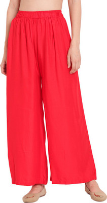 TAG-7 Flared Women Red Trousers