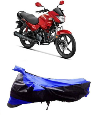 TGP GROUP Waterproof Two Wheeler Cover for Hero(Glamour, Black, Blue)
