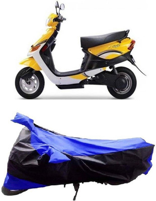 PRTEK Two Wheeler Cover for Indus(Yo Style, Black, Blue)