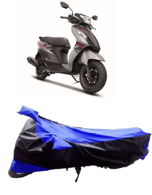 zedaan Waterproof Two Wheeler Cover for Suzuki(Let's, Black, Blue)