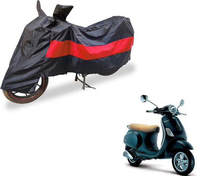 Flipkart SmartBuy Two Wheeler Cover for Universal For Bike(Piaggio Vespa, Black, Red)