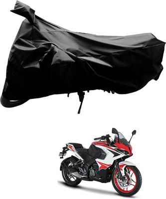 TGP GROUP Waterproof Two Wheeler Cover for Bajaj(Pulsar RS 200, Black)