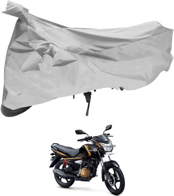 dhcreation Two Wheeler Cover for TVS(Victor New, Silver)