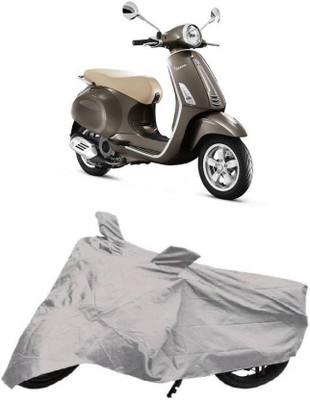 Piaggio Two Wheeler Cover for Piaggio(Vespa VXL, Silver)
