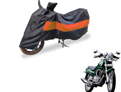 Auto Hub Two Wheeler Cover for TVS(Fiero F2, Black, Orange)