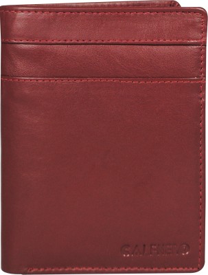 Calfnero Men Maroon Genuine Leather Wallet(8 Card Slots)