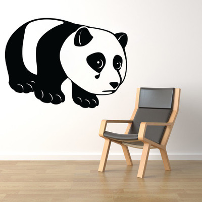 Creatick Studio 121.92 cm Sad Panda Wall Sticker Self Adhesive Sticker(Pack of 1)