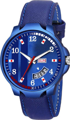 Heeva HV-Shining Blue Dial Watch For Boys Day And Date Series 2038-BLW Watch - For Men Analog Watch - For Men