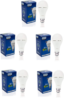 PHILIPS 9 W Inverter Standard B22 Inverter Bulb(White, Pack of 5)