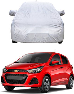 AutoRetail Car Cover For Chevrolet Spark (With Mirror Pockets)(Silver)