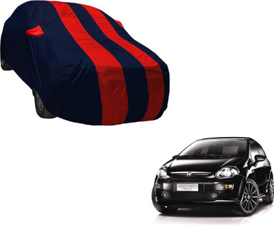 Auto Hub Car Cover For Fiat Punto Evo (With Mirror Pockets)(Multicolor)