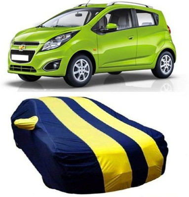 VIRMANG Car Cover For Chevrolet Beat (With Mirror Pockets)(Yellow)