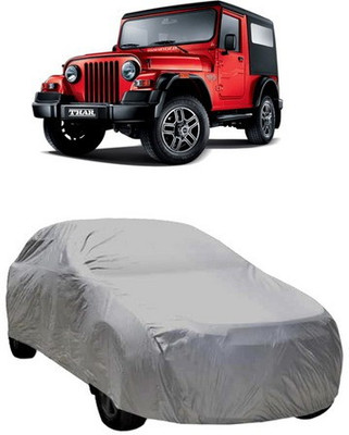 HDSERVICES Car Cover For Mahindra Thar (Without Mirror Pockets)(Grey)