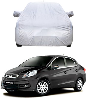 AutoRetail Car Cover For Honda Amaze (With Mirror Pockets)(Silver)
