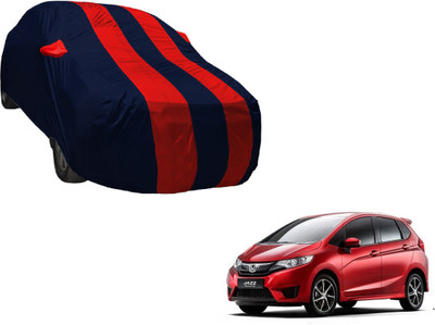 Auto Hub Car Cover For Honda Jazz (With Mirror Pockets)(Multicolor)