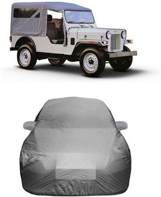 AAMANG Car Cover For Mahindra Jeep (With Mirror Pockets)(Grey)