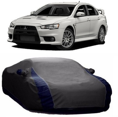 TheProtect Car Cover For Mitsubishi Lancer (With Mirror Pockets)(Grey, Blue)
