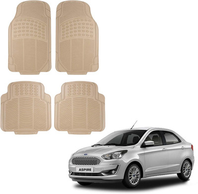 Oshotto Rubber Standard Mat For  Ford Aspire(Beige)