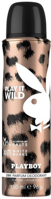 Playboy Wild W Deodorant Spray  -  For Women  (150 ml)