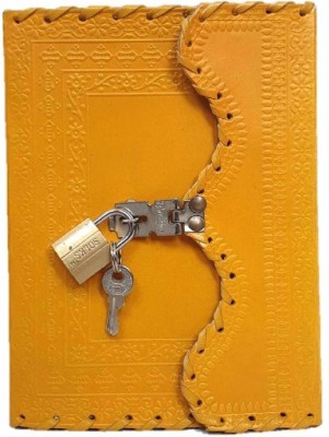 Pranjals House Ethnic Design With Lock Regular Diary Unruled 150 Pages(Yellow)