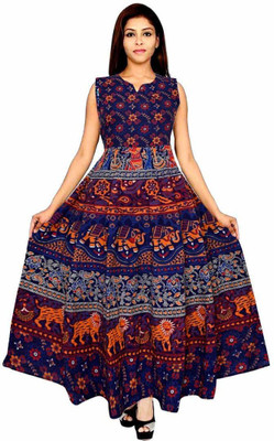 Bharti Empire Flared/A-line Gown(Blue)