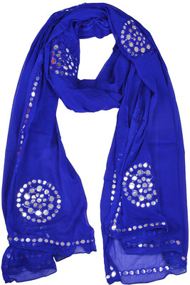 WHITEHEAVEN Chiffon Embellished Women Dupatta