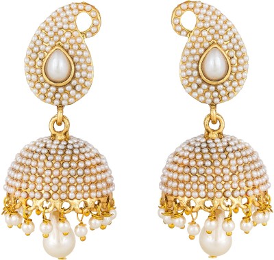 LUXOR Stylish Fancy Party Wear Traditional Pearl  Pearl Alloy Jhumki Earring