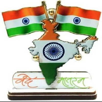Disson indian flag Double Sided Wind Car Dashboard Flag(Plastic)