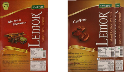 Lemor Pack of 1kg Instant Masala Tea and 2kg Instant Coffee Combo(1kg Tea, 1kg Coffee)