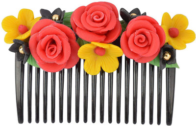 Unique Indian Crafts Comb pin for hairs with multicolours (Sku-UIC-FA-CP-295) Back Pin(Multicolor)