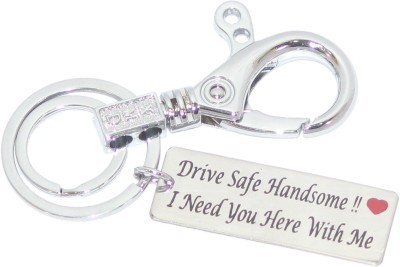 Aura Drive Safe Handsome Engraved Hook Key Ring For Men Husband Boy Friend Key Chain