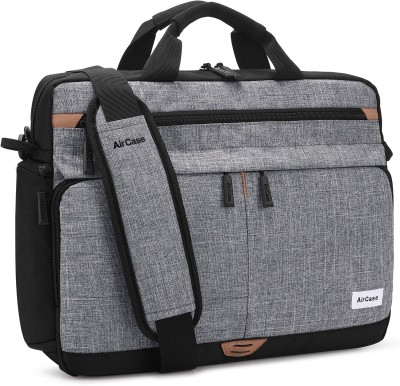 AirCase Waterproof and Anti-Shock Compartments Messenger Bag(Grey, 15 inch)