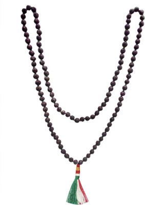 GGE NATURAL ITEM Black Rudraksha Mala 4-5mm Beads- 108+1 Beads Japa/Mala Wood Necklace