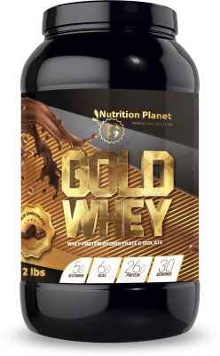 Nutrition Planet Gold Whey With Added DigeZyme Rich Chocolate 2 lb Whey Protein(907 g, Rich Chocolate)