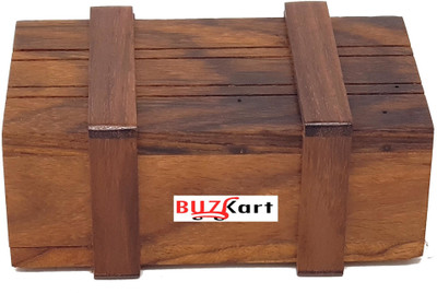 BuzyKart Handmade Indian Wooden Puzzle Magic Box Game(1 Pieces)