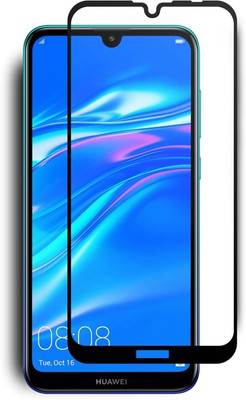 Prime Retail Edge To Edge Tempered Glass for Huawei Y7 2019 Full Glue Glass(Pack of 1)
